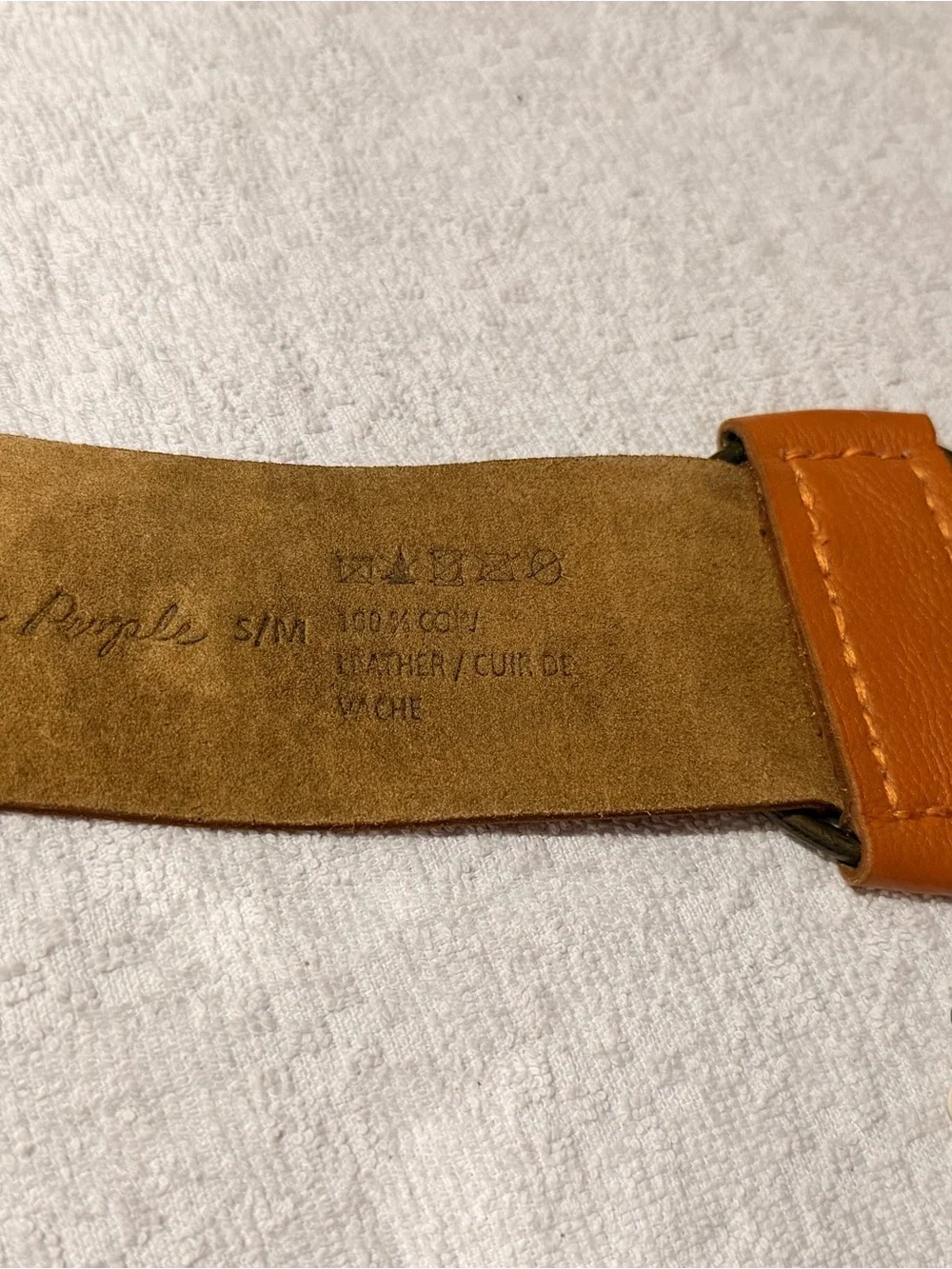 Free People Tan Leather Ring Belt